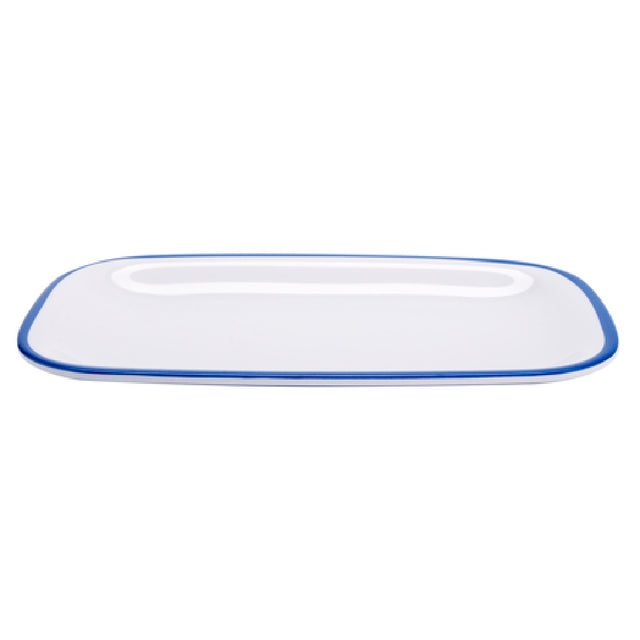 GET Enterprises CS-1280-W/CB Settlement Bistro™ Enamelware Dinner Platter 11-3/4" X 7-3/4"