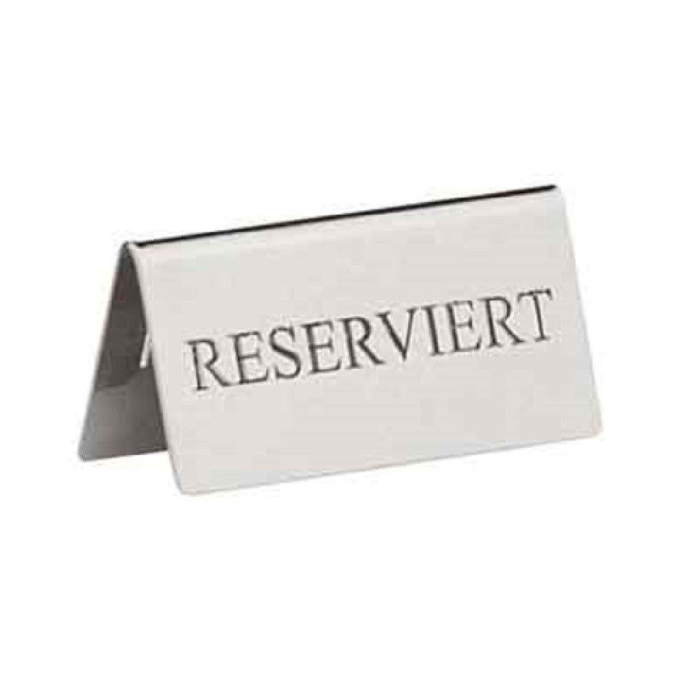 BauscherHepp 12.2453.0000 Sign 3-1/4"L (82mm) X 1-7/16"H (36mm) "RESERVIERT"
