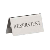 BauscherHepp 12.2453.0000 Sign 3-1/4"L (82mm) X 1-7/16"H (36mm) "RESERVIERT"