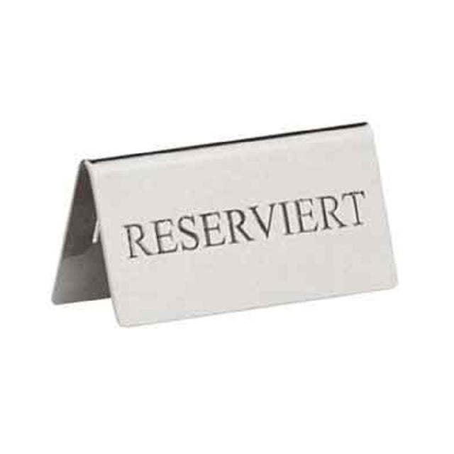 BauscherHepp 12.2453.0000 Sign 3-1/4"L (82mm) X 1-7/16"H (36mm) "RESERVIERT"