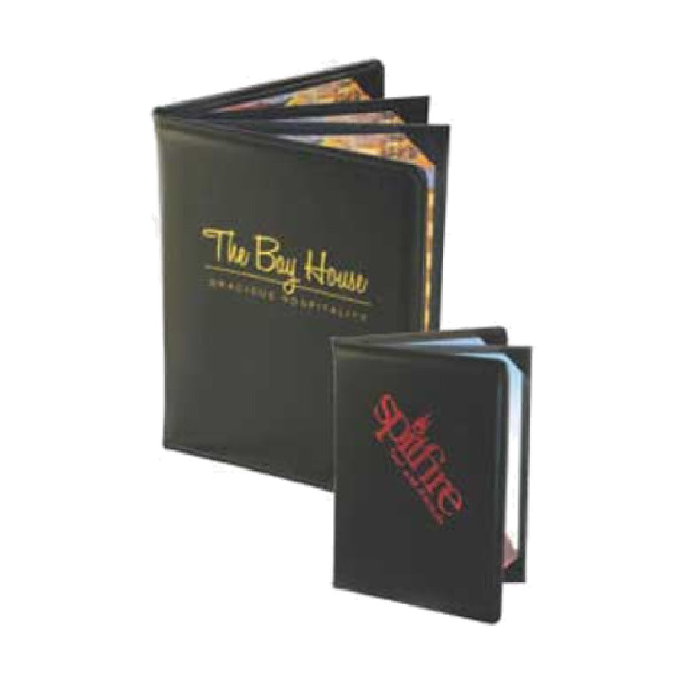 Menu Solutions E160D Menu Cover Holds 8-1/2" X 14" Inserts Triple Panel Booklet With 4 Views