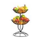 American Metalcraft TTDB2 Basket 13" Top Dia. X 15" Bottom Dia. X 19-5/8" H Two Tier