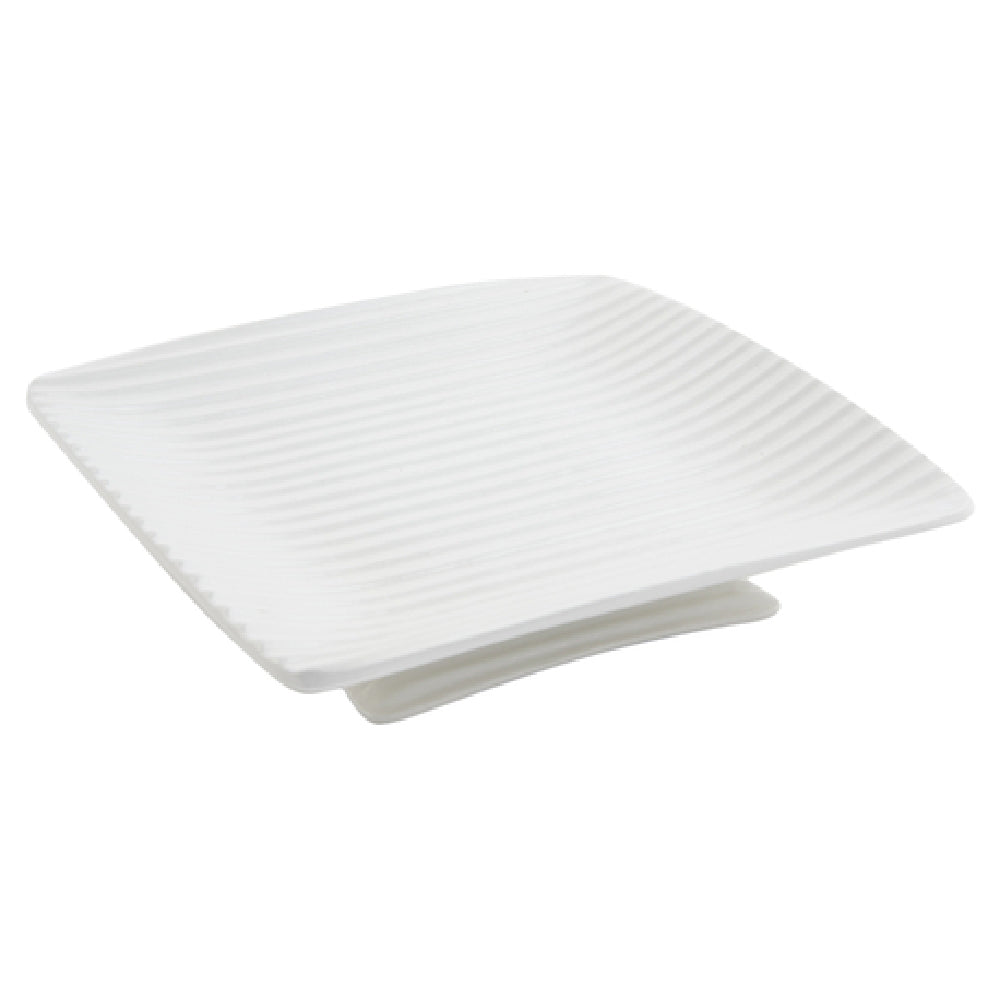 Bon Chef 99189920TAN Platter 10" X 10" X 1" H Ribbed