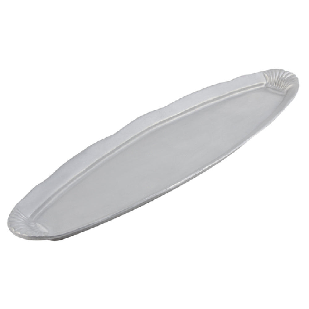 Bon Chef 2064 Shell Fish Platter 9-1/2" X 33" Aluminum With Pewter-Glo Finish