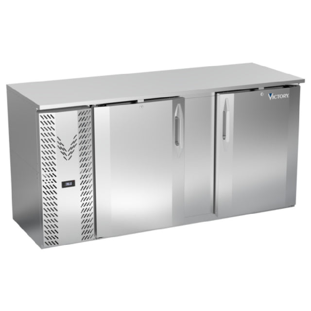 Victory VBBN68HC-S - Back Bar Refrigerator, Two-section, 68"W X 26-1/8"D X 34"H