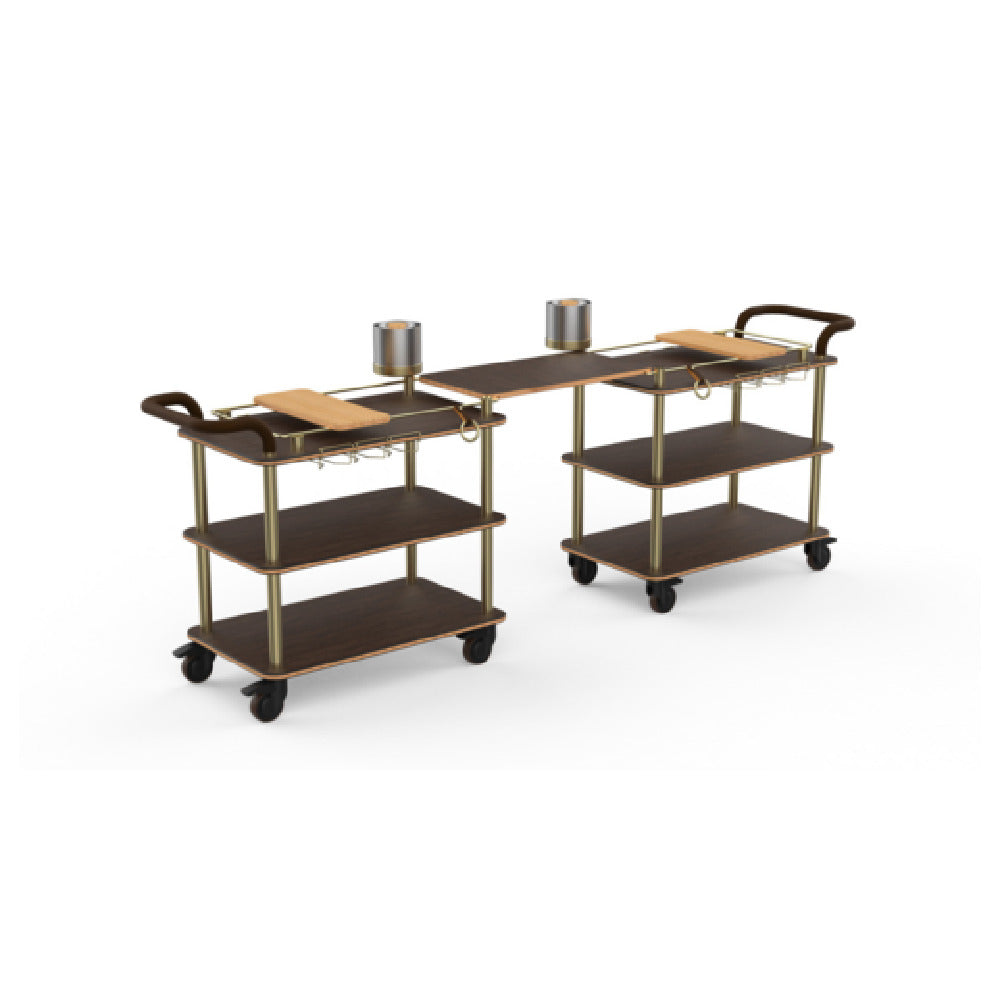 Steelite MGCRNX23WBXX Mogogo Roll'n Mini Happy Hour Station Bengali Mango Wood Shelves