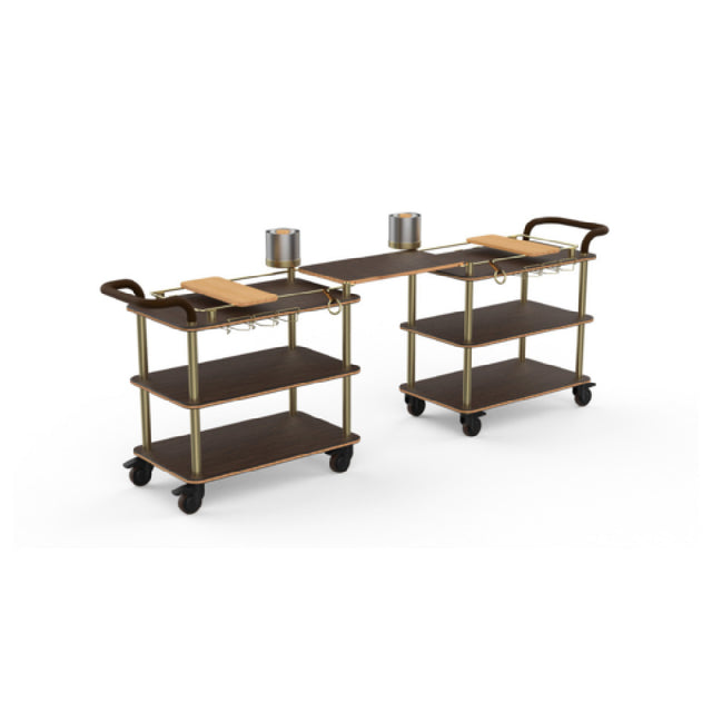 Steelite MGCRNX23WBXX Mogogo Roll'n Mini Happy Hour Station Bengali Mango Wood Shelves