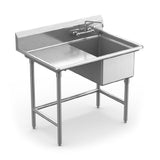 Winholt WS1T2424LD24 Sink One Compartment With Left Hand 24" Drainboard