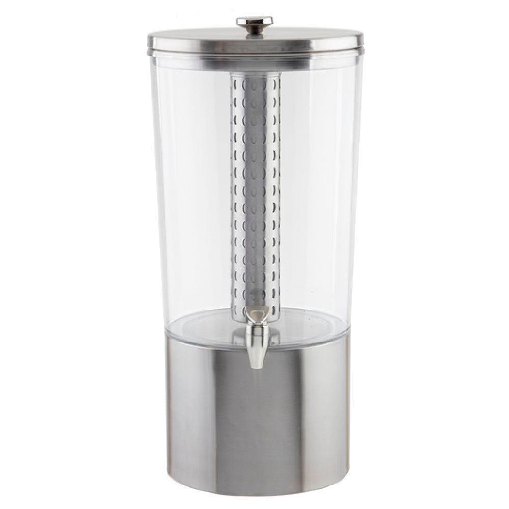 TableCraft Products 10451 - Upscale Beverage Dispenser, 4-1/2" Gallon, Stainless Steel With Nickel Plated ABS Faucet