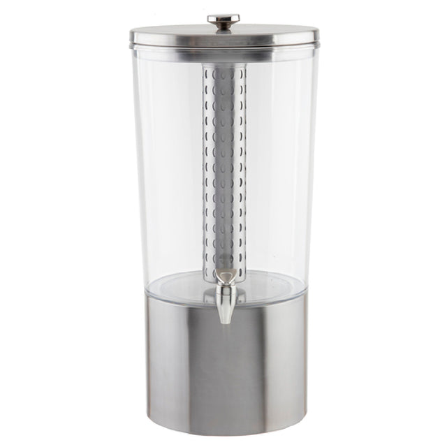 TableCraft Products 10451 - Upscale Beverage Dispenser, 4-1/2" Gallon, Stainless Steel With Nickel Plated ABS Faucet