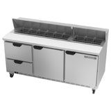 Beverage Air SPED72HC-18-2 Sandwich Top Refrigerated Counter Three-section 72"W