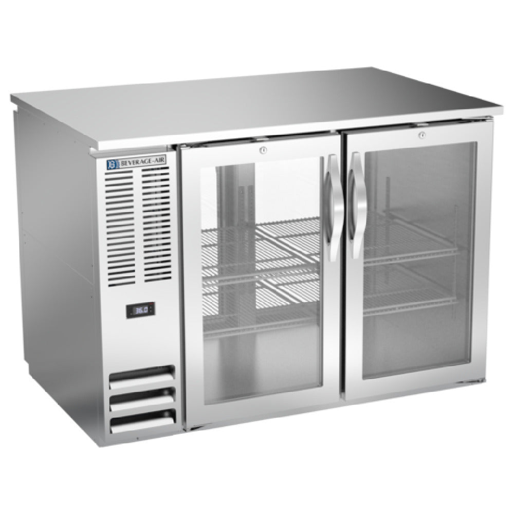 Beverage Air BB48HC-FG-PT-S - Refrigerated Pass-Thru Back Bar Open Food Rated Refrigerator