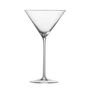 A clear, empty Handmade Enoteca Martini glass with a wide, triangular bowl, a long slender stem, and a flat circular base, crafted from break-resistant Tritan crystal glass and photographed against a white background.
