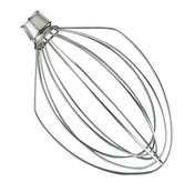A KitchenAid Commercial K5AWWC 6-Wire Whip whisk attachment for a stand mixer, shown isolated on a white background. The balloon-shaped whisk features several interlocking stainless steel wires with a sturdy metal base for easy mixer attachment.