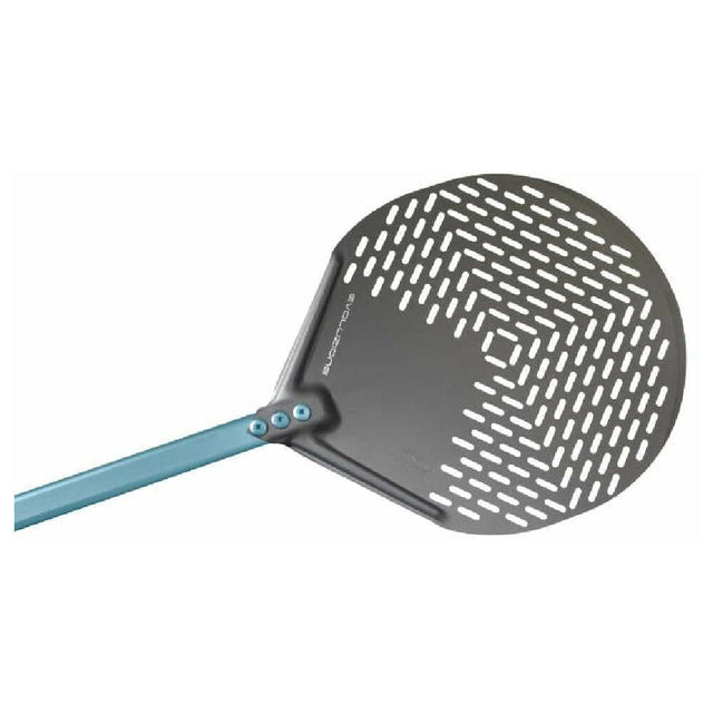 GI Metal E-50FX/120 - 2Smart Perforated Round Pizza Peel, 20" X 47", 70 Overall Length
