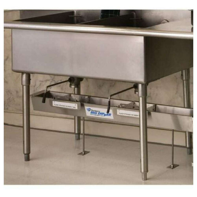 Big Dipper HAG-2 - Stainless Steel Horizontal Air Gap, 75"W × 7"D × 7"H, 2" Diameter Outlet