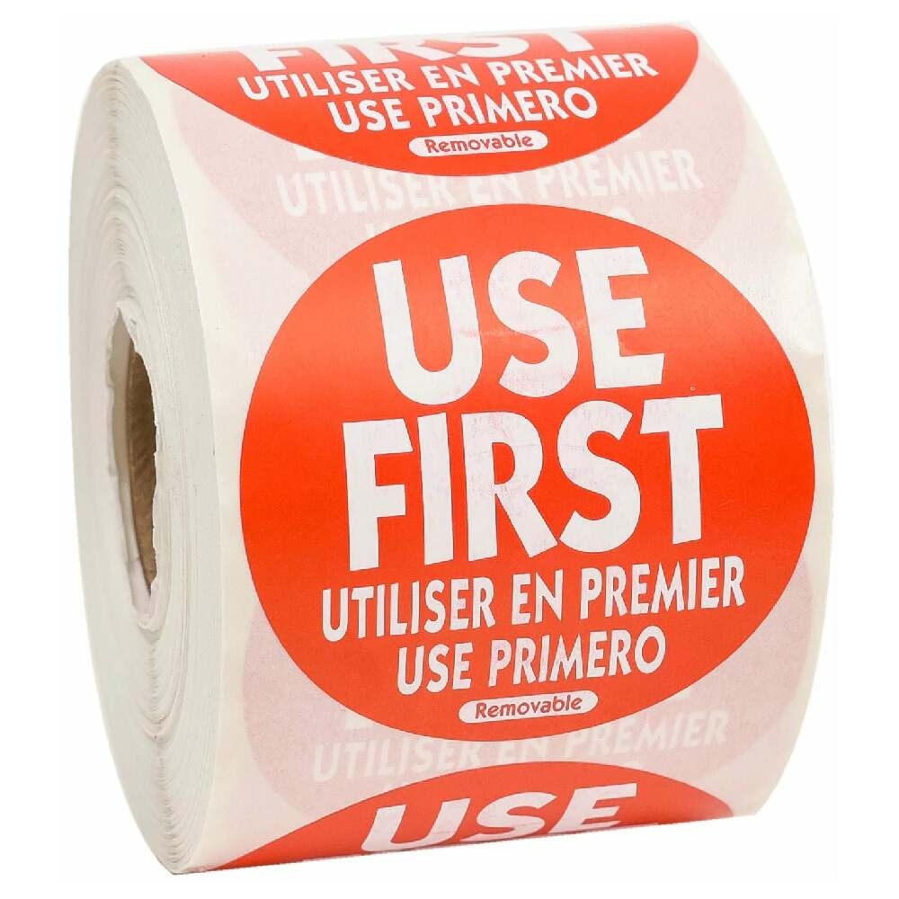 NatlChec RUF2R - Food Rotation Labels, Use First, 2" Diameter Circular Labels