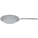 Top view of Matfer Bourgeat black steel frying pan, 12-5/8 inch diameter for gas, electric, and induction cooktops