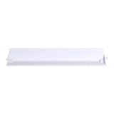 A long, rectangular, white plastic shelf with slightly raised edges and two small attachment points on each end, designed for wall or appliance mounting—ideal as a replacement Slideway shelf for Maxx Ice Mim250 models.