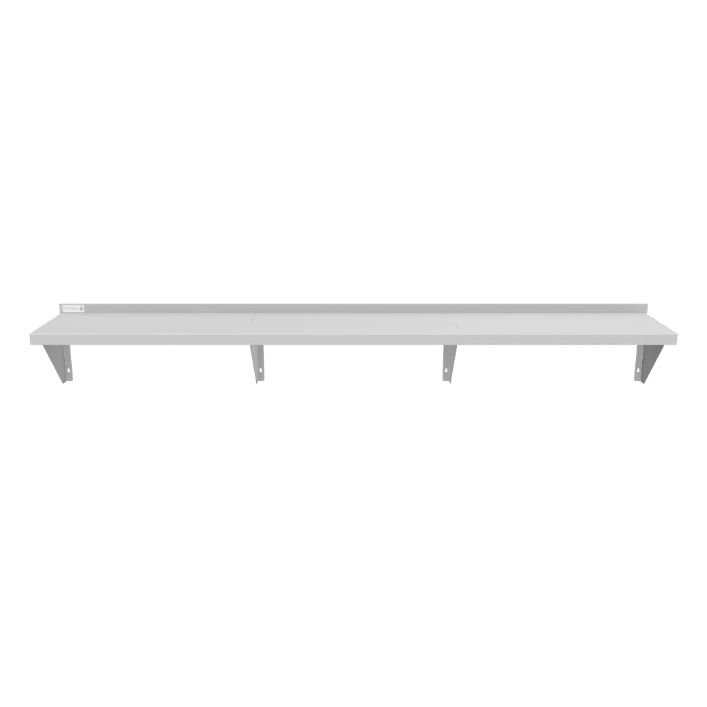 Empura Stainless 1284WS18G 84 Inch Wall Mount Storage Shelf with Brackets
