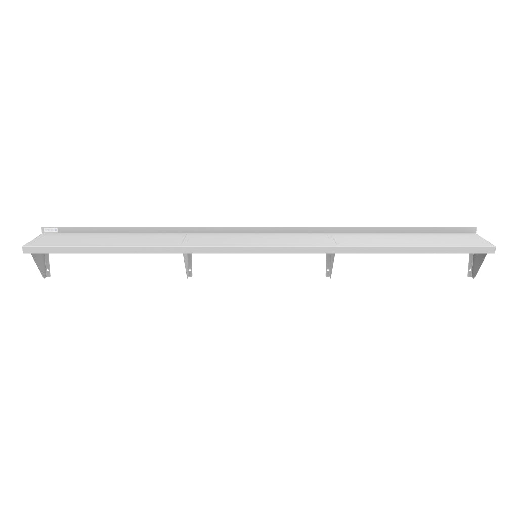 Empura Stainless 1296WS18G 96 Inch Wall Mount Storage Shelf NSF Standard Duty