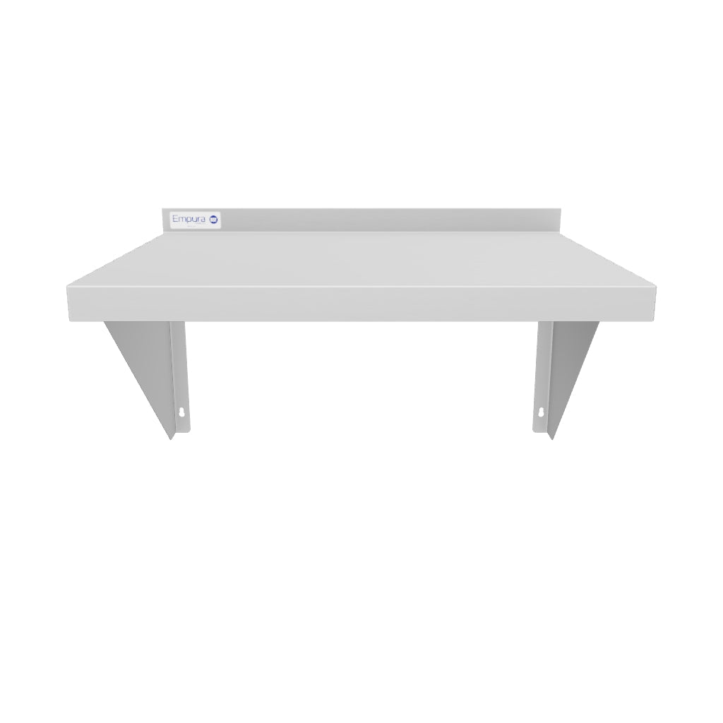 Empura Stainless 1824WS16G 24 Inch Wall Mount Storage Shelf Heavy Duty 16 Gauge Stainless Steel with Brackets