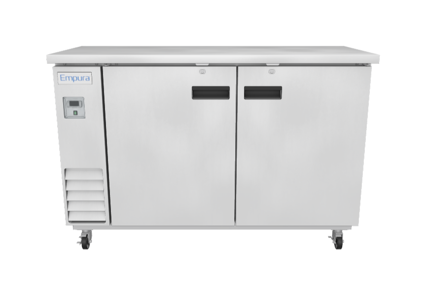 E-KBB60-2-24-S Refrigerated Back Bar Cabinet 3D View