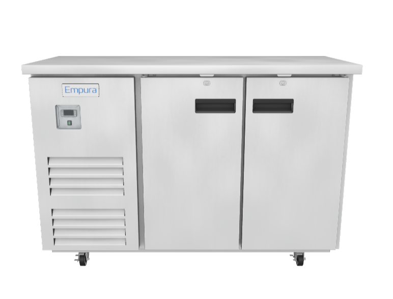 E-KBB60-2-27-S Refrigerated Back Bar Cabinet 3D View