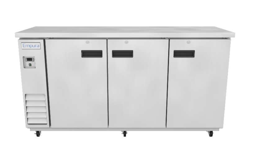 E-KBB70-3-24-S Refrigerated Back Bar Cabinet 3D View