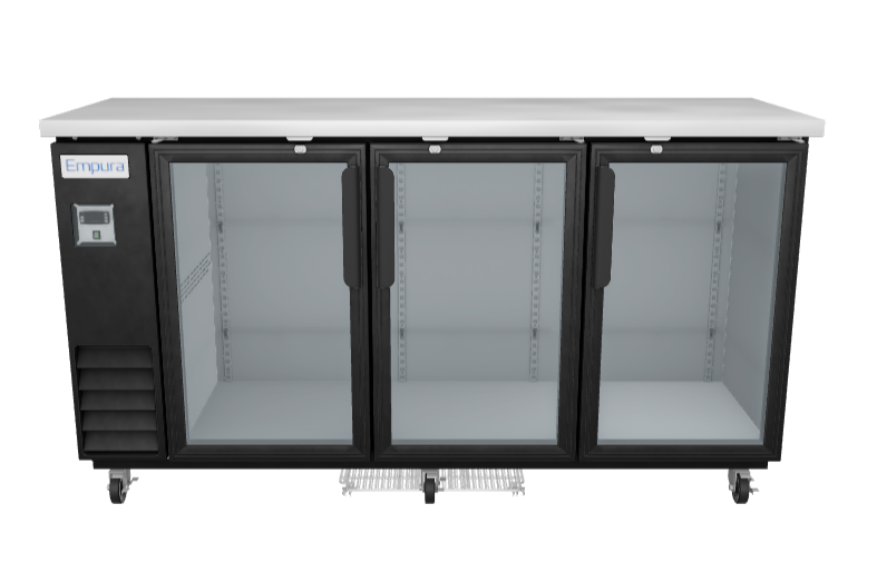 E-KBB72-3G-24 Refrigerated Back Bar Cabinet 3D View