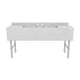 Empura Stainless EB3B101410LR 60 Inch Underbar Sink with 3 Bowls