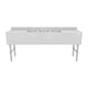 Empura Stainless EB3B101410LR19 72 Inch Underbar Sink 3 Compartment with Drainboards