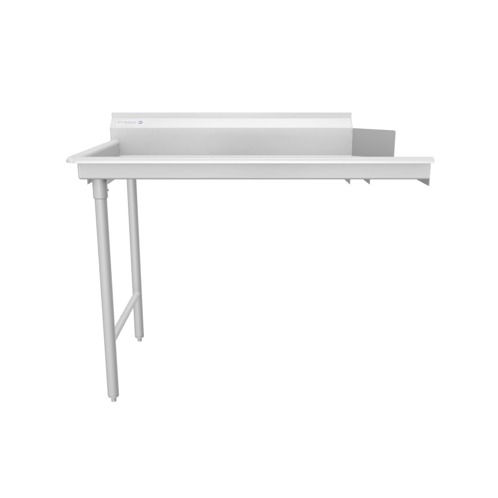 Empura Stainless ECDT48L 48 Inch Clean Dishtable 16 Gauge Stainless Steel with Backsplash