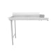 Empura Stainless ECDT48L 48 Inch Clean Dishtable 16 Gauge Stainless Steel with Backsplash
