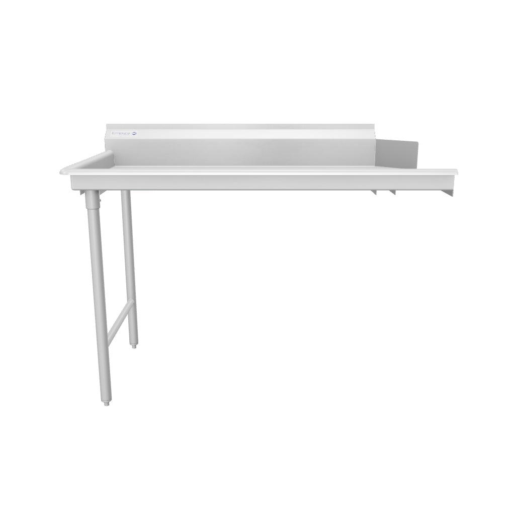 Empura ECDT60L 60 Inch Clean Dishtable with 7.5 Inch Backsplash Stainless Steel