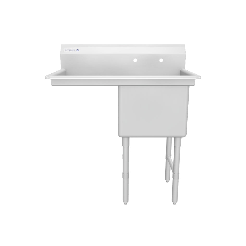 Empura EHD11818L18 Sink 38 Inch Heavy Duty Stainless Steel with 18 Inch Drainboard