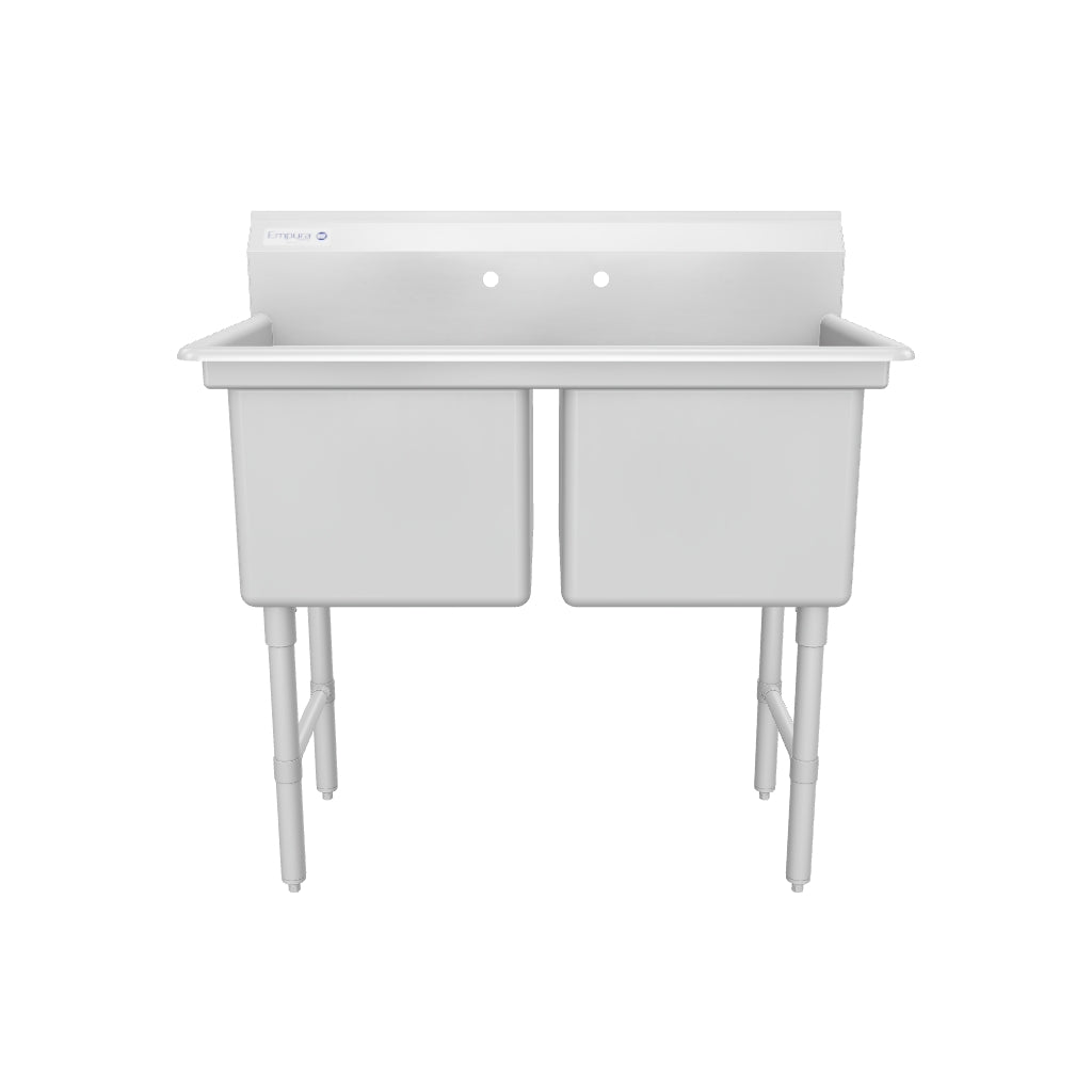 Empura EHD21818 43 Inch Stainless Steel Sink Heavy Duty with Dual Bowls