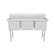 Empura EHD31818 63 Inch Three Compartment Heavy Duty Sink 16 Gauge Stainless Steel