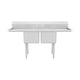 ESD21818LR18 (2) Two Compartment Sink 3D View
