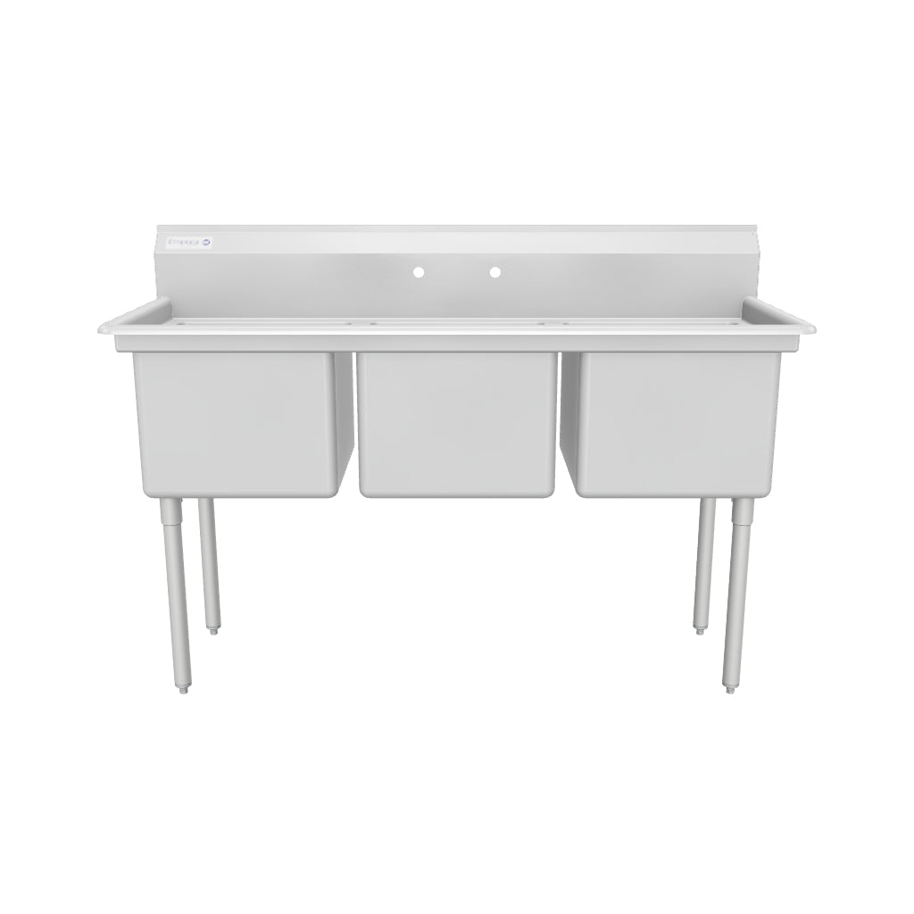 ESD31818 (3) Three Compartment Sink 3D View