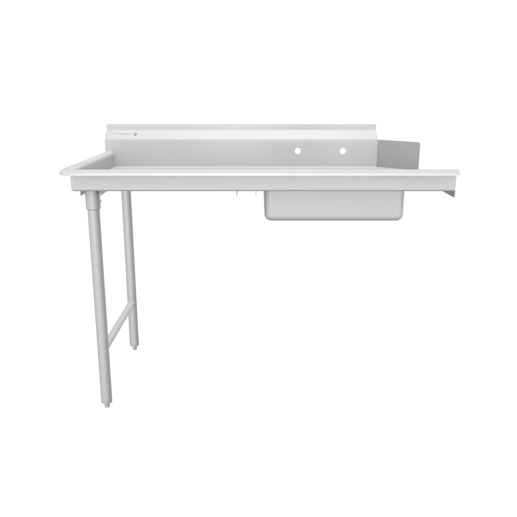 Empura Stainless ESDT60L 60 Inch Soiled Dishtable 16 Gauge with Backsplash