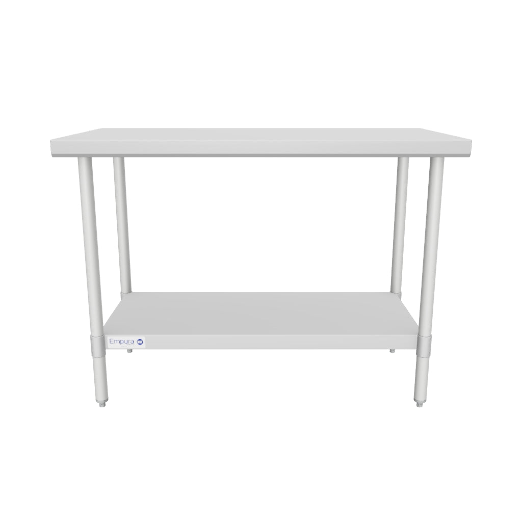 Empura EWT2448 48 Inch Work Table Economy Duty Stainless Steel Top with Adjustable Feet