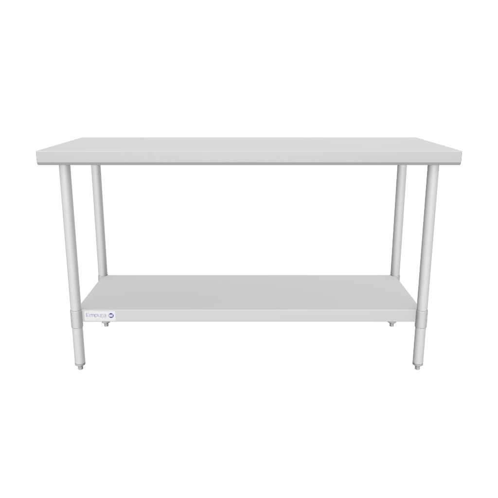 Empura Stainless EWT2460 60 Inch Work Table Economy Duty 18 Gauge Top