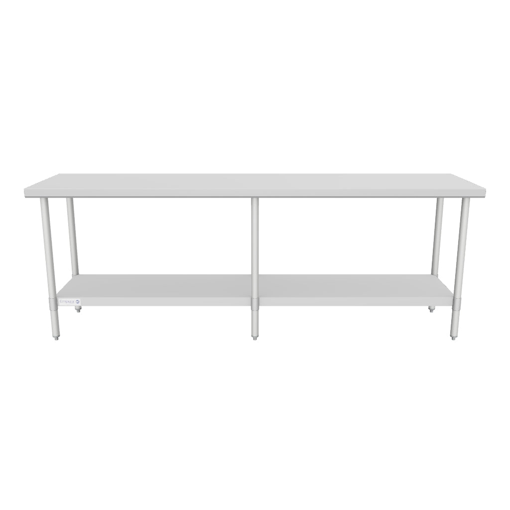 Empura Stainless EWT2496 96 Inch Work Table Economy Duty Galvanized Steel