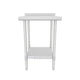 EWT2B2424 24" - 27" Stainless Steel Top Work Table 3D View