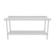 EWT2B2472 63" - 72" Stainless Steel Top Work Table 3D View