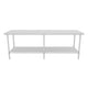 Empura EWT3096 96 Inch Work Table 18 Gauge Stainless Steel Top No Backsplash