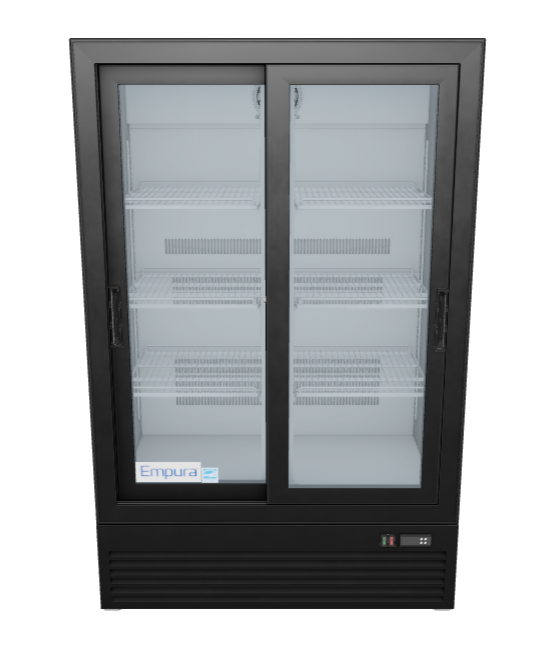 SS-P300WA-B Sliding Glass Two-Door Refrigerated Merchandiser 3D View