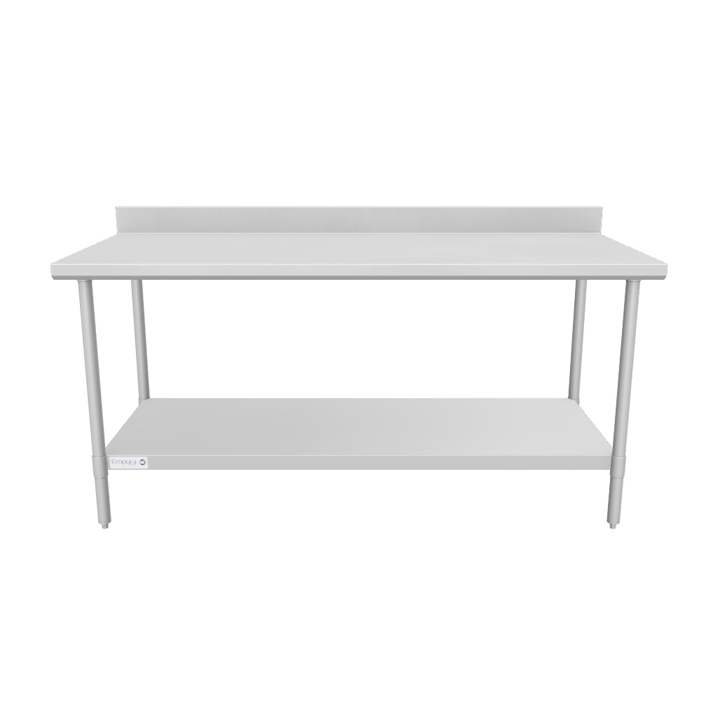 Empura SWT4B3072 72 Inch Work Table with 4 Inch Backsplash Stainless Steel