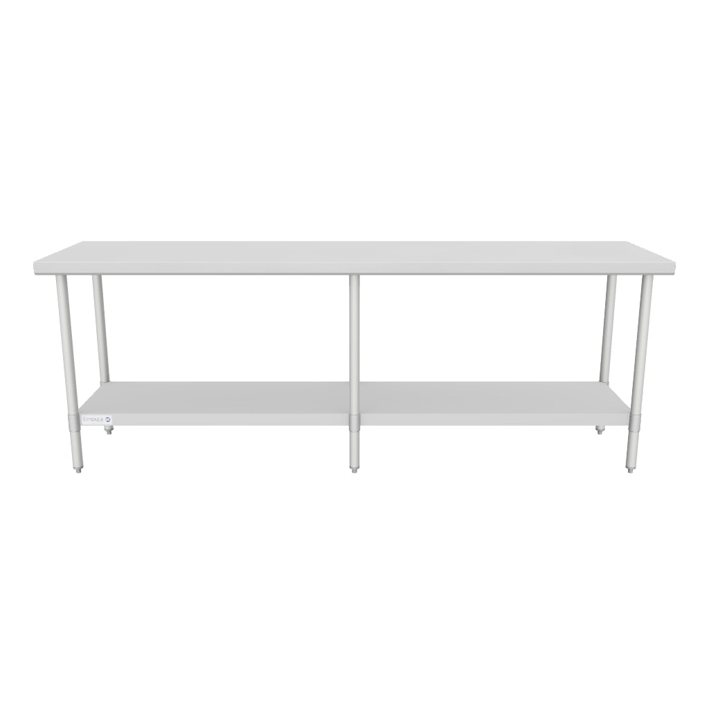 Empura Stainless WT2496 96 Inch Work Table Standard Duty Galvanized Steel